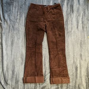 Genuine leather suede pants